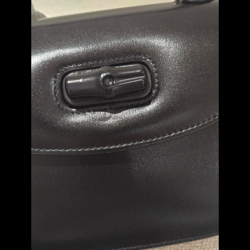 Gucci 古馳 bamboo 1947 竹節包 全黑 all black 肩背包 斜背包-14