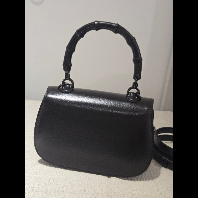 Gucci 古馳 bamboo 1947 竹節包 全黑 all black 肩背包 斜背包-16