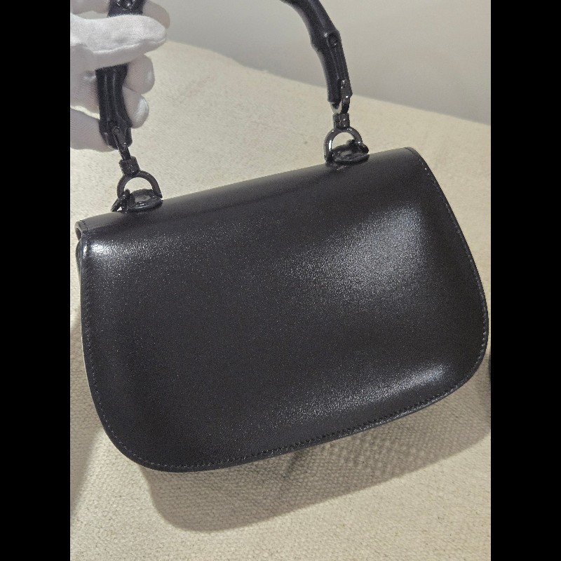 Gucci 古馳 bamboo 1947 竹節包 全黑 all black 肩背包 斜背包-21