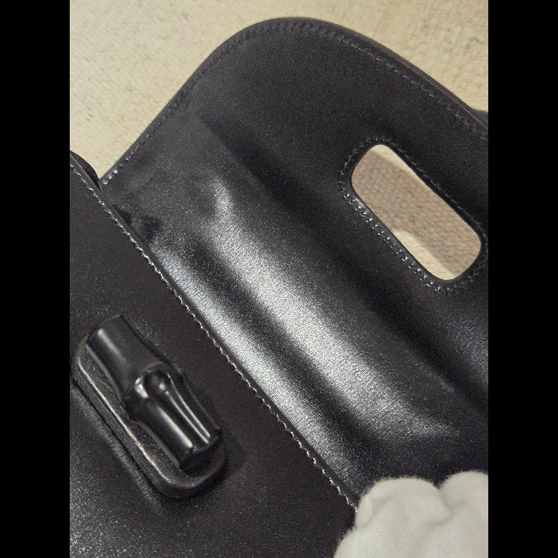 Gucci 古馳 bamboo 1947 竹節包 全黑 all black 肩背包 斜背包-27
