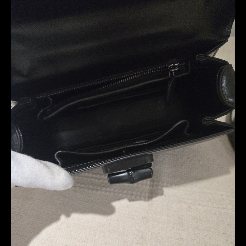 Gucci 古馳 bamboo 1947 竹節包 全黑 all black 肩背包 斜背包-35