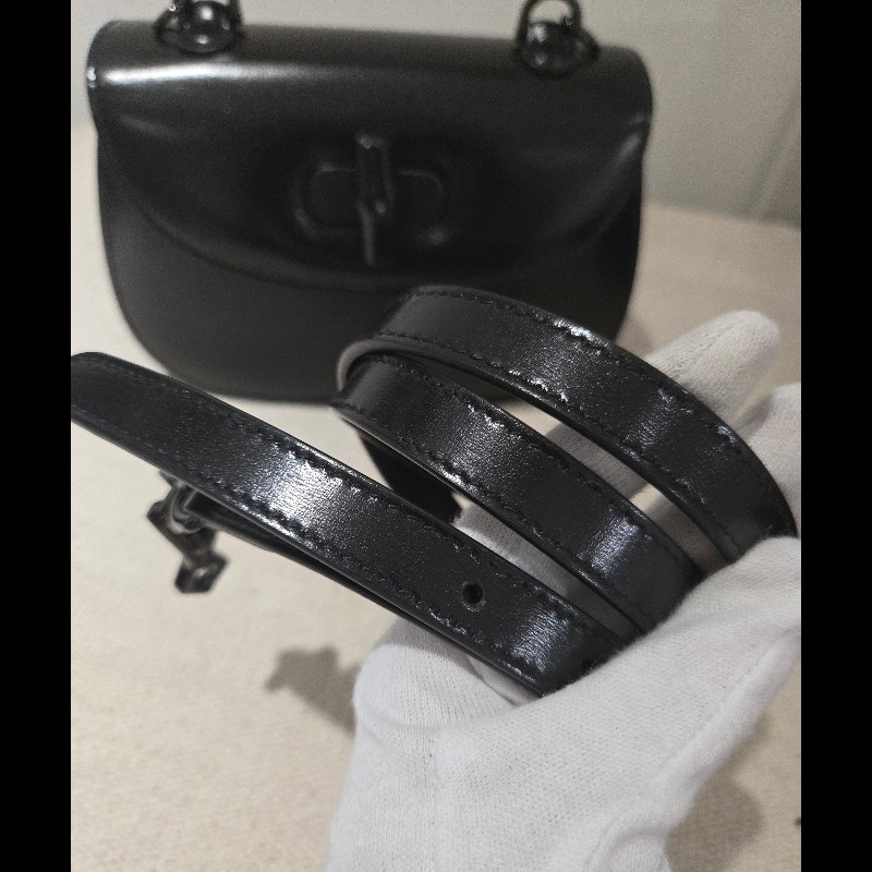 Gucci 古馳 bamboo 1947 竹節包 全黑 all black 肩背包 斜背包-43