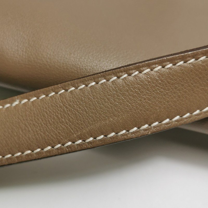 Hermes Chaine D‘Ancre單肩包Evergrain牛皮銀扣18etoupe大象灰框N刻-9