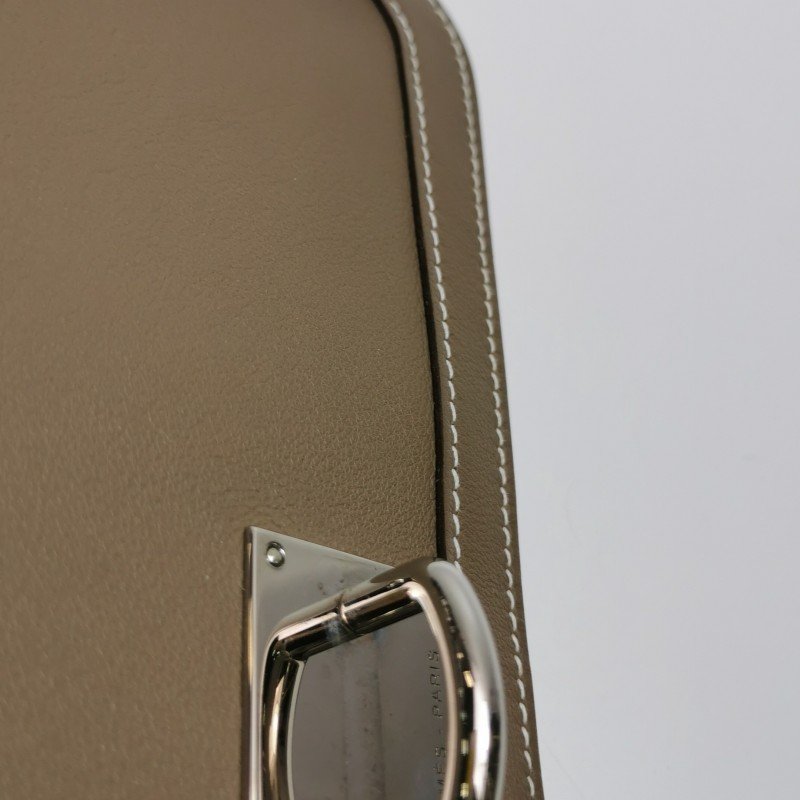 Hermes Chaine D‘Ancre單肩包Evergrain牛皮銀扣18etoupe大象灰框N刻-11