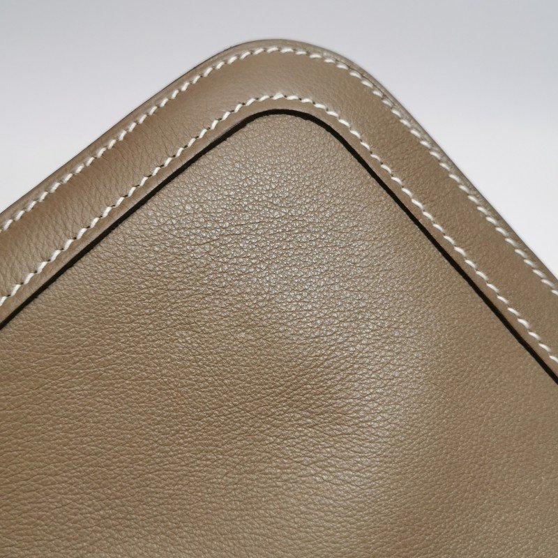 Hermes Chaine D‘Ancre單肩包Evergrain牛皮銀扣18etoupe大象灰框N刻-19