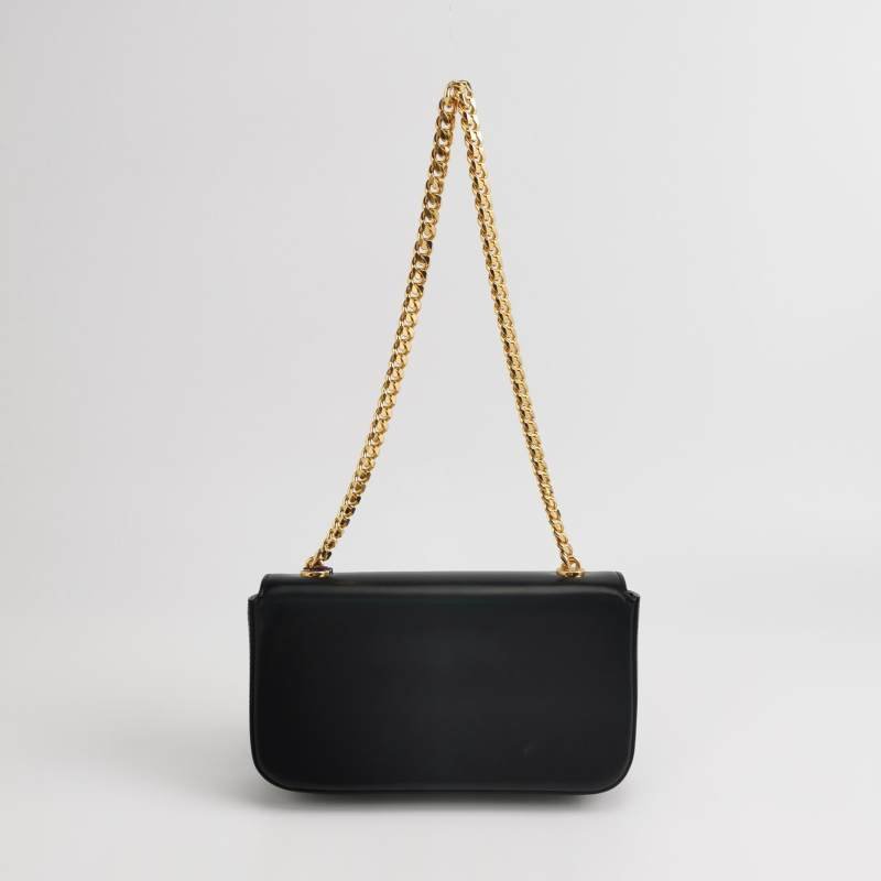 Celine Claude牛皮純色凱旋門logo單肩包-4