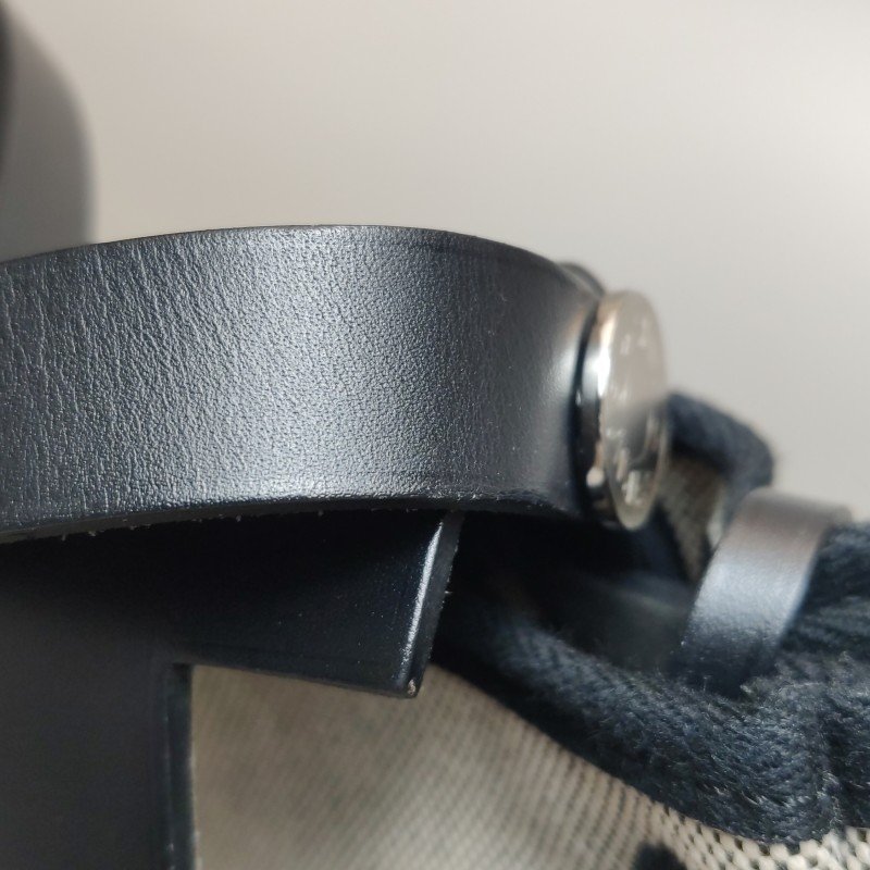 Hermes Herbag31馬鞍釘鎖釦子母包單肩包Hunter牛皮帆布銀扣89黑色淺米色Y刻-9