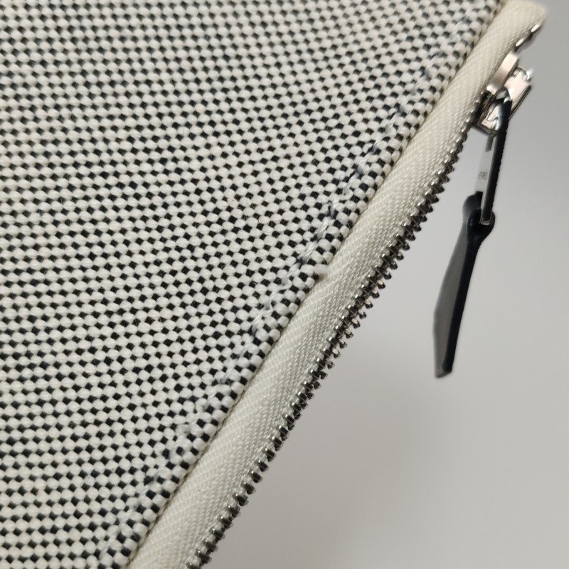 Hermes Herbag31馬鞍釘鎖釦子母包單肩包Hunter牛皮帆布銀扣89黑色淺米色Y刻-23