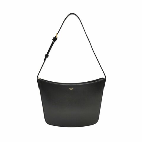 Celine Croque牛皮純色字母logo單肩包