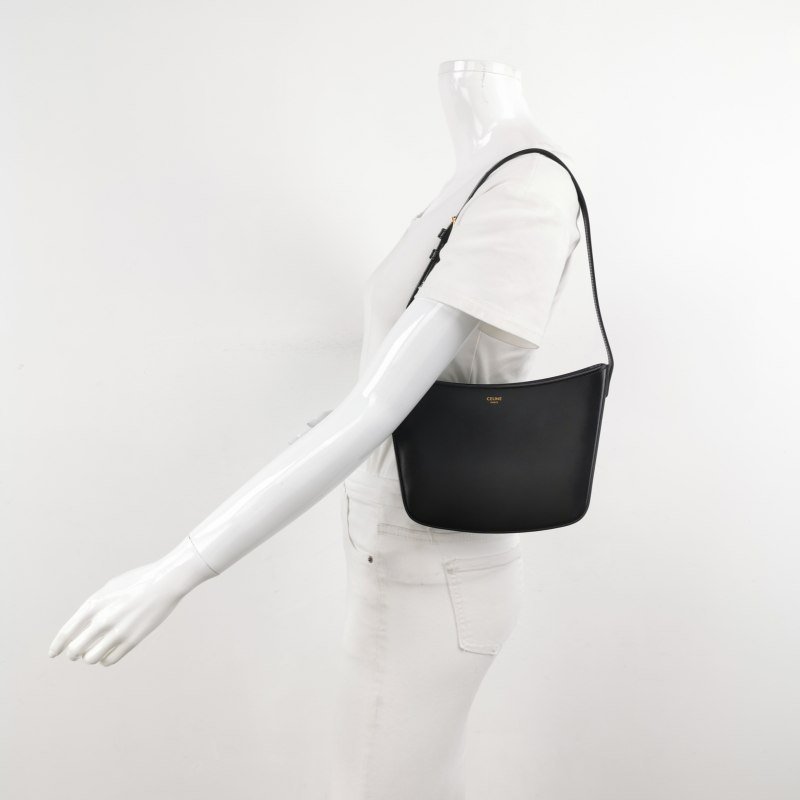Celine Croque牛皮純色字母logo單肩包-1