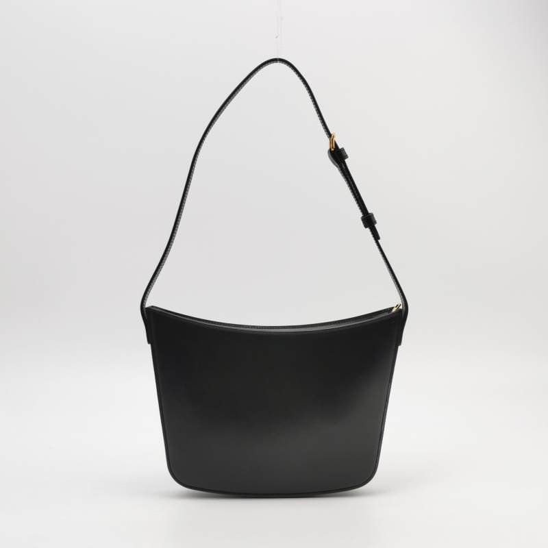 Celine Croque牛皮純色字母logo單肩包-4