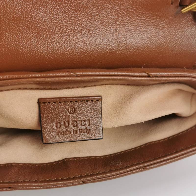 Gucci GG Marmont超迷你牛皮斜紋絎縫雙G標誌斜背包-7