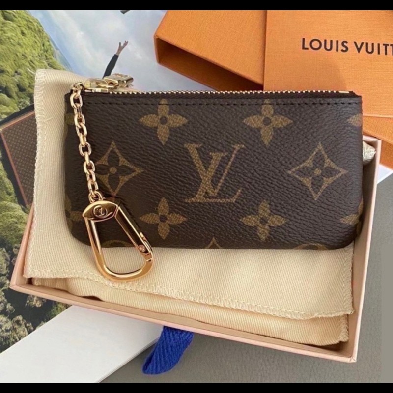 LV Monogram 經典老花帆布鑰匙零錢包-1