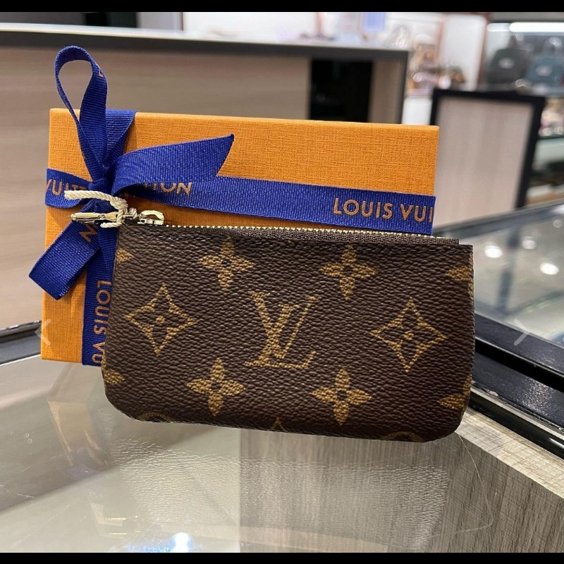 LV Monogram 經典老花帆布鑰匙零錢包-6