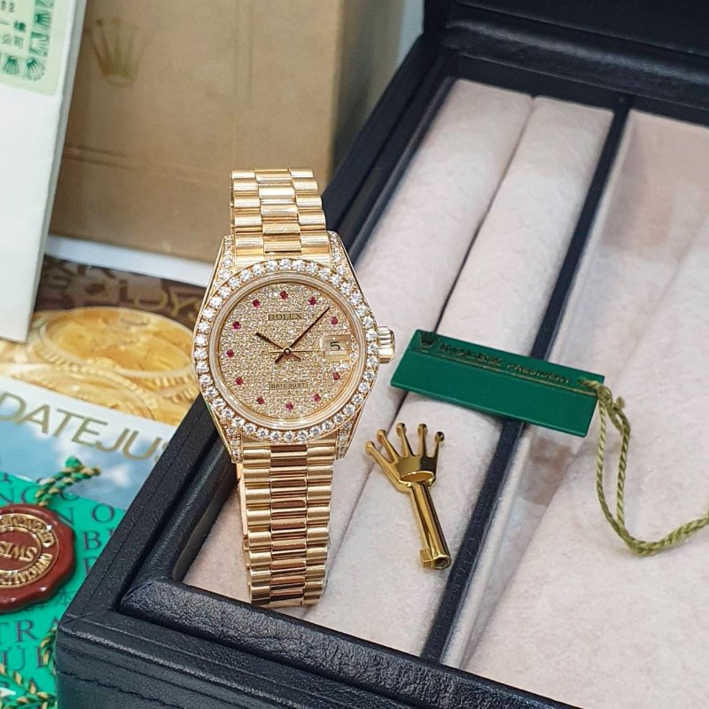 【大眾名錶】ROLEX勞力士 69158 Datejust 頂奢款 原裝滿天星面盤 原裝鑽腳/鑽圈 大眾名錶G290-1