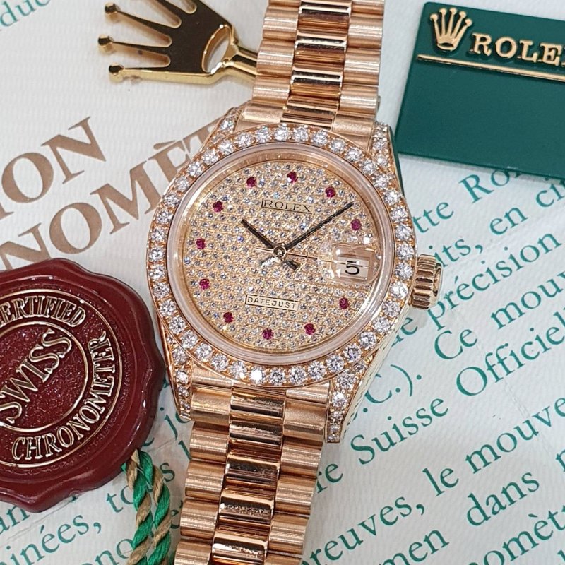 【大眾名錶】ROLEX勞力士 69158 Datejust 頂奢款 原裝滿天星面盤 原裝鑽腳/鑽圈 大眾名錶G290-5