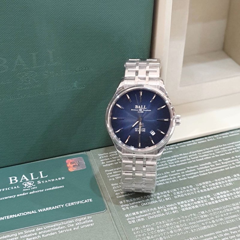 【大眾名錶】BALL 波爾 NM9080D-S1J-BE 鐵路長官 2025/04 未使用新品保固至2028/4/25 漸層藍面盤 大眾名錶B1305-2