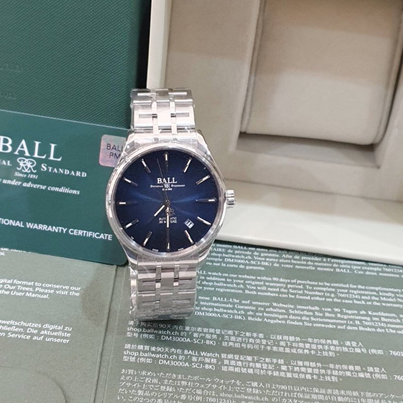 【大眾名錶】BALL 波爾 NM9080D-S1J-BE 鐵路長官 2025/04 未使用新品保固至2028/4/25 漸層藍面盤 大眾名錶B1305-4