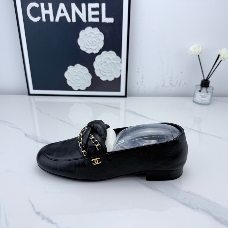 chanel香奈兒 鏈條樂福鞋 38碼 已貼底 無配件🧡-4