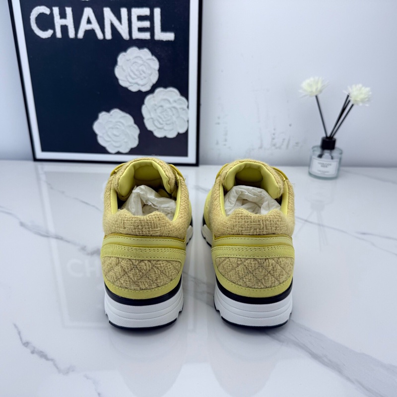 全新 Chanel 香奈儿 黄色麂皮运动鞋 36码 🧡-2