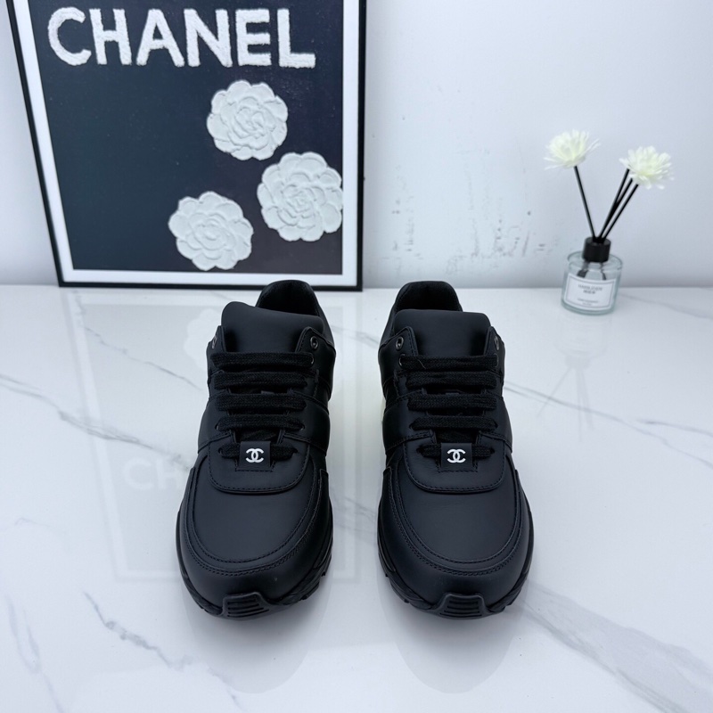99新 chanel香奈兒 黑白拼色運動鞋 36.5碼 🧡無配件-1