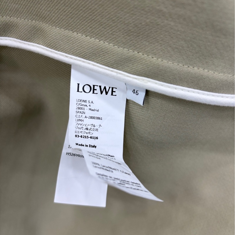 loewe 羅意威石頭色斜紋羊毛呢夾克 46 碼 肩寬50 胸圍53 衣長69-3