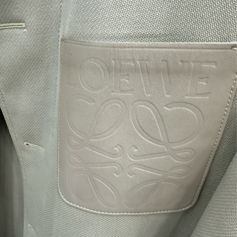loewe 羅意威石頭色斜紋羊毛呢夾克 46 碼 肩寬50 胸圍53 衣長69-4