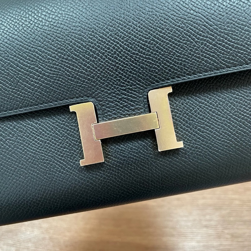 🌈Hermes🧡Constance Wallet長銀包🧡黑色玫瑰金扣🧡98.5新🌈Epsom皮🌟constancewallet🌟constance🌟愛馬仕🌟-1