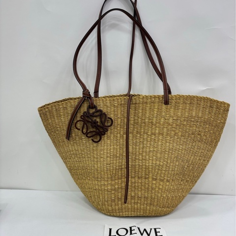 Loewe Basket米色編織菜籃子 99近閒置