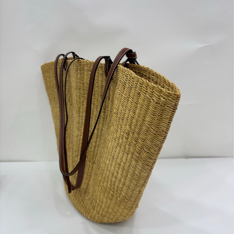 Loewe Basket米色編織菜籃子 99近閒置-2