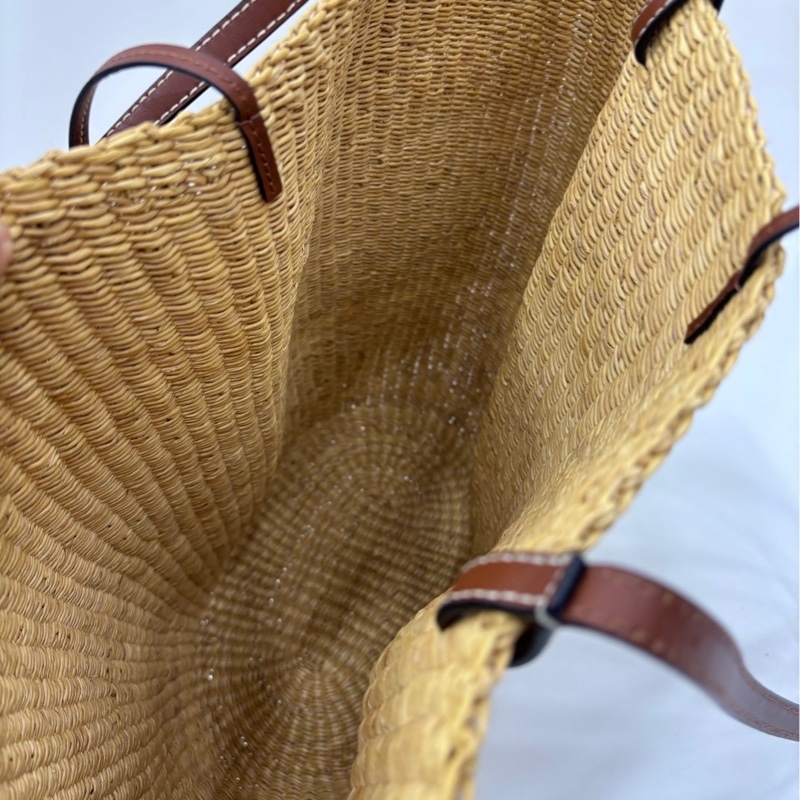 Loewe Basket米色編織菜籃子 99近閒置-8