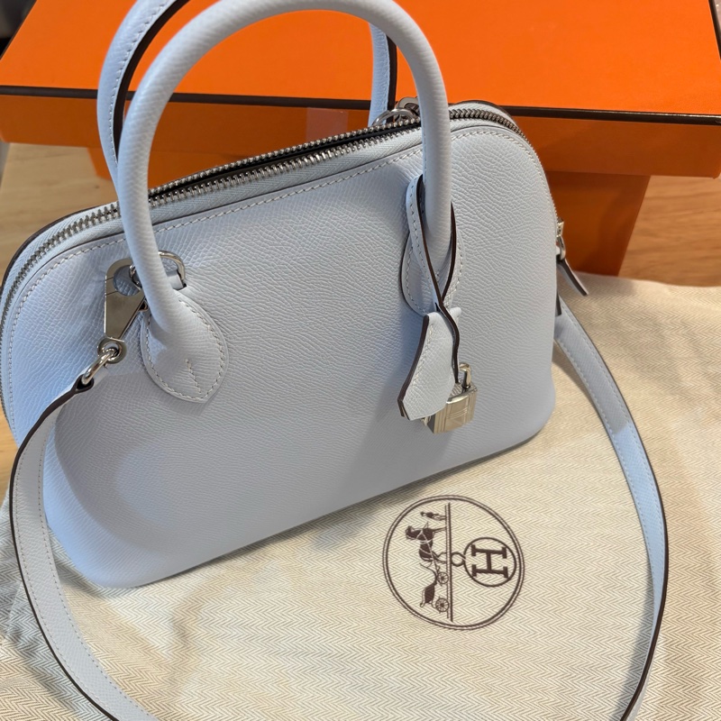 Hermès Bolide 25 Epsom銀釦Z刻 / Bleu Brume 霧霾藍-1