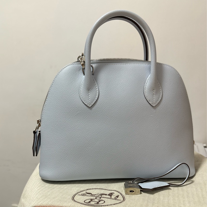 Hermès Bolide 25 Epsom銀釦Z刻 / Bleu Brume 霧霾藍-8