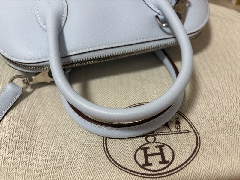 Hermès Bolide 25 Epsom銀釦Z刻 / Bleu Brume 霧霾藍-12