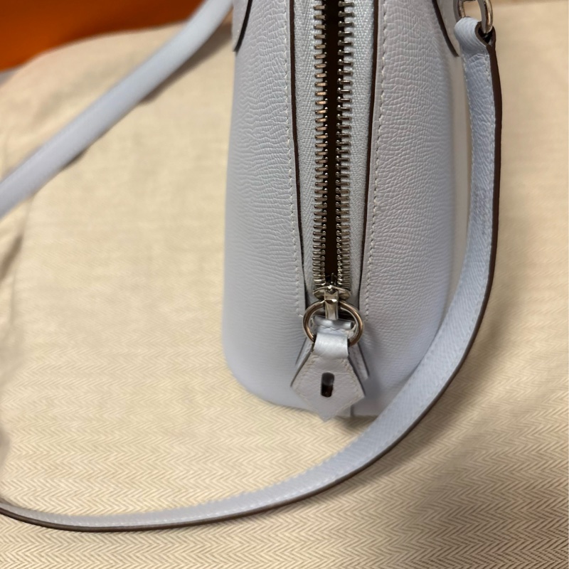 Hermès Bolide 25 Epsom銀釦Z刻 / Bleu Brume 霧霾藍-13