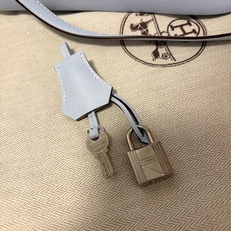 Hermès Bolide 25 Epsom銀釦Z刻 / Bleu Brume 霧霾藍-14