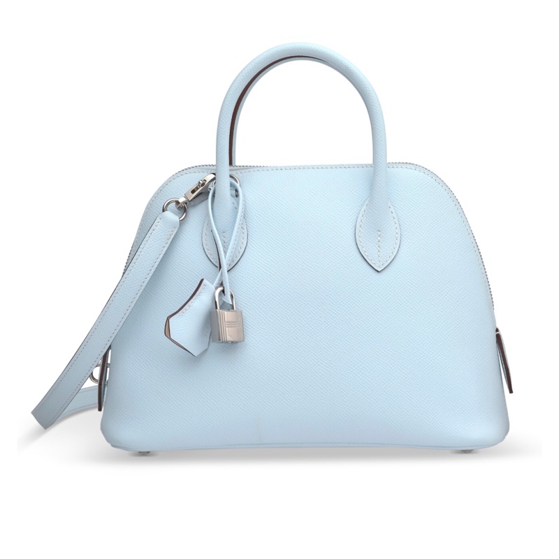 Hermès Bolide 25 Epsom銀釦Z刻 / Bleu Brume 霧霾藍-5