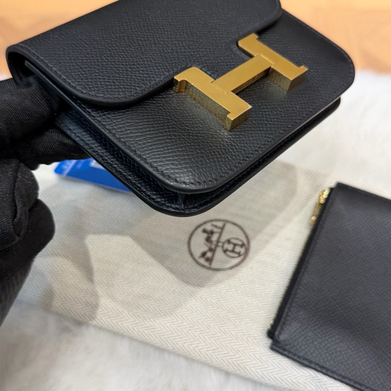 Hermes愛馬仕黑金康康slim epsom皮子母包 Z刻 有防塵袋。-2