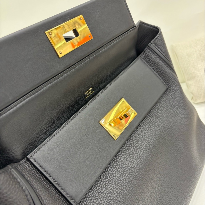 愛馬仕 2424 -29 黑金 U刻 有購證-5