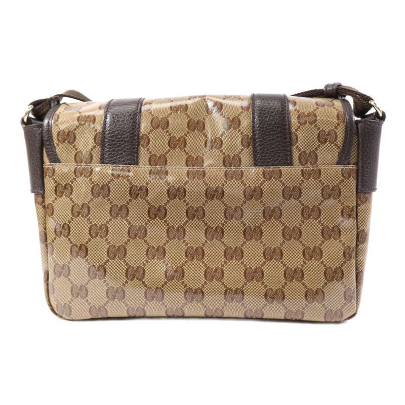 GUCCI PVC Diamante Mesher銀扣肩背袋-1