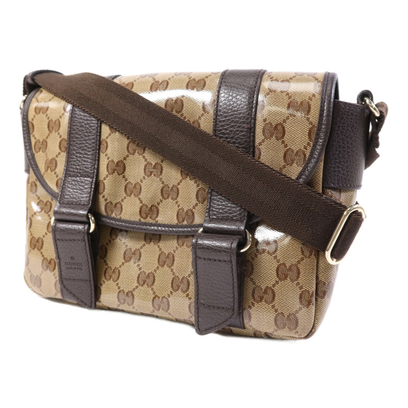 GUCCI PVC Diamante Mesher銀扣肩背袋-2