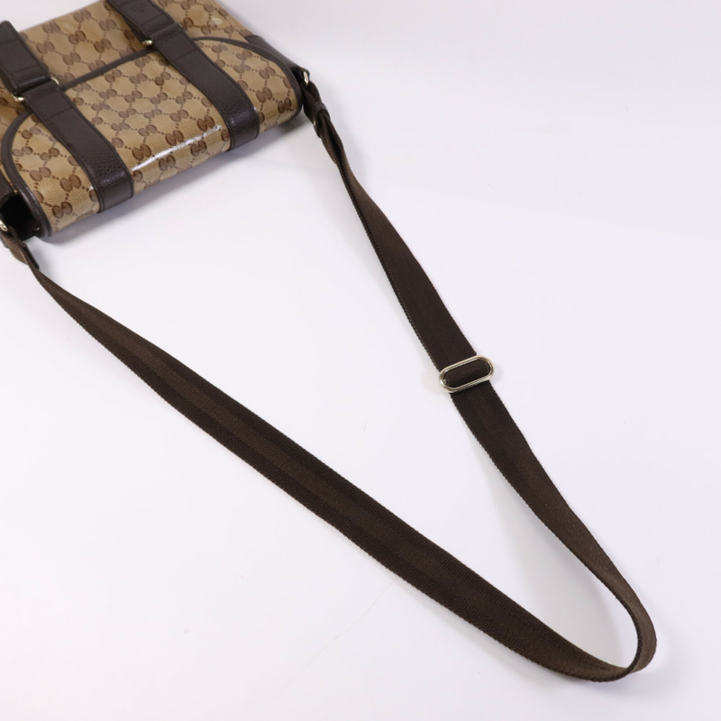 GUCCI PVC Diamante Mesher銀扣肩背袋-7