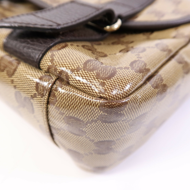 GUCCI PVC Diamante Mesher銀扣肩背袋-8