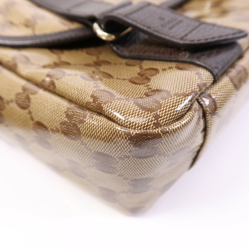 GUCCI PVC Diamante Mesher銀扣肩背袋-9