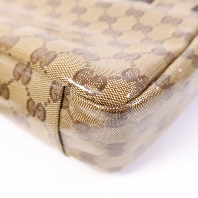 GUCCI PVC Diamante Mesher銀扣肩背袋-10
