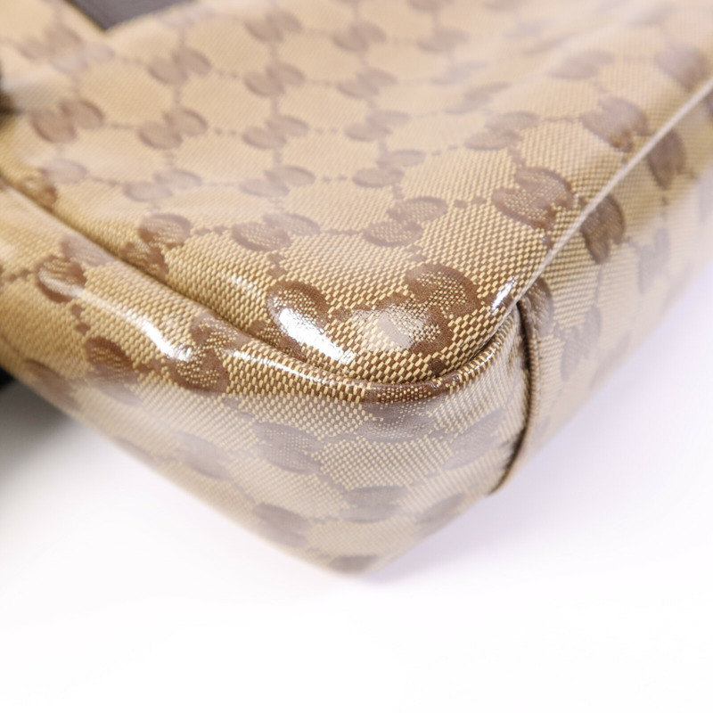 GUCCI PVC Diamante Mesher銀扣肩背袋-11