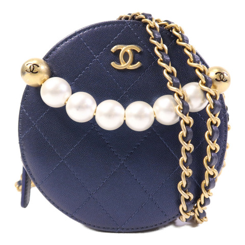 CHANEL 牛皮皮革Chain Shoulder Bag金扣鏈帶肩背袋