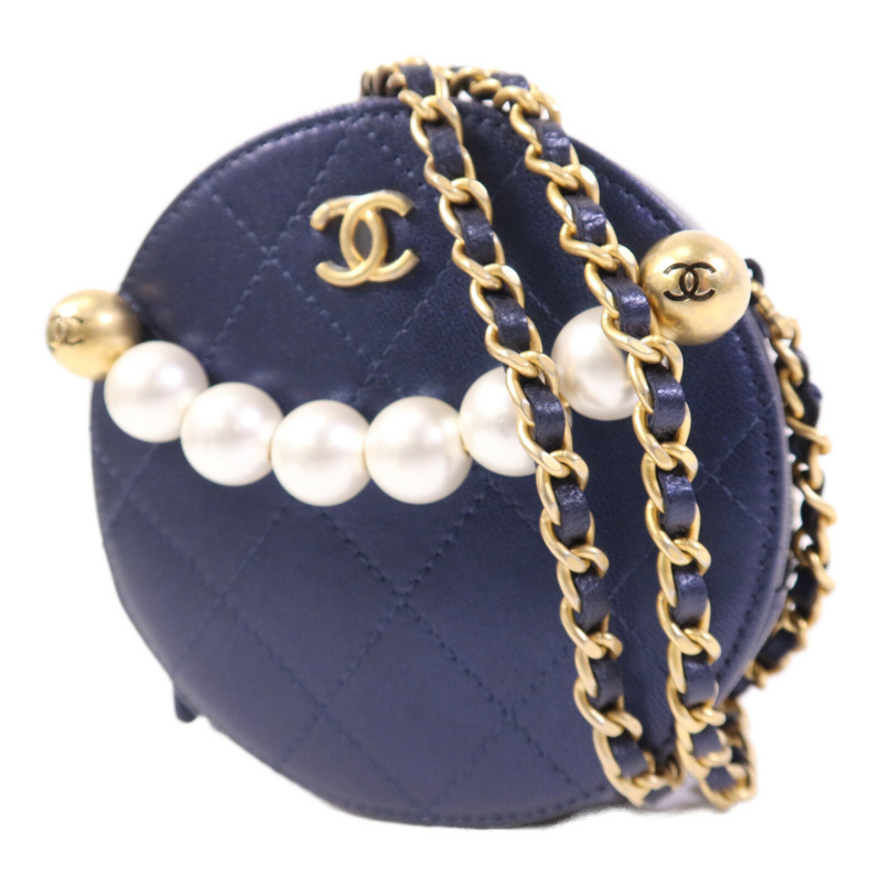 CHANEL 牛皮皮革Chain Shoulder Bag金扣鏈帶肩背袋-2