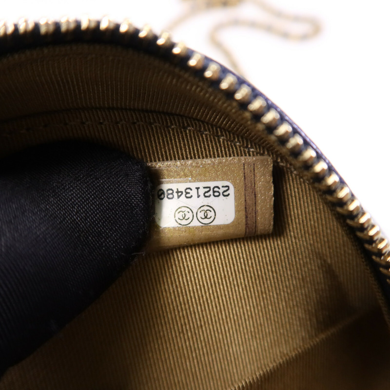 CHANEL 牛皮皮革Chain Shoulder Bag金扣鏈帶肩背袋-7