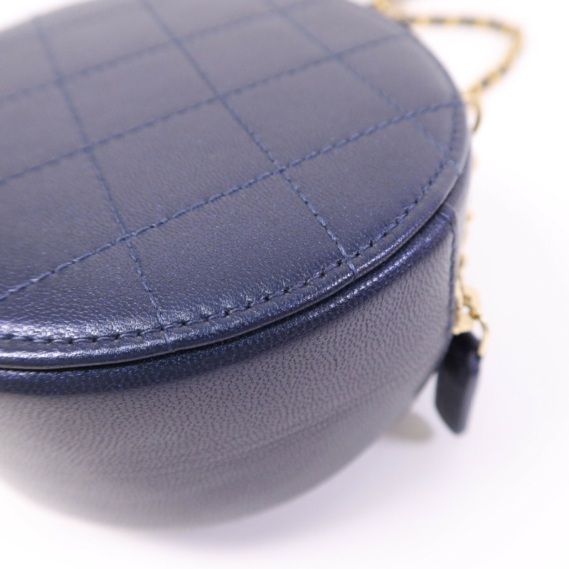 CHANEL 牛皮皮革Chain Shoulder Bag金扣鏈帶肩背袋-12